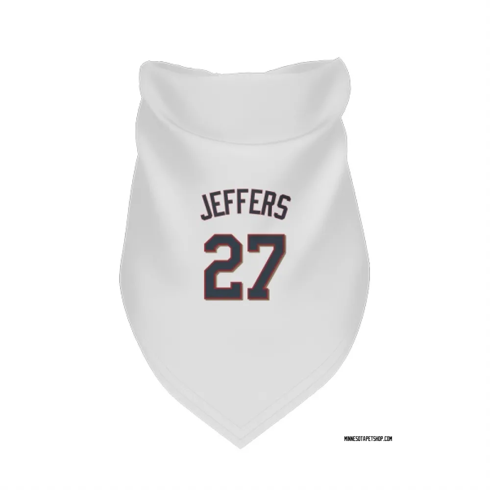 Minnesota Twins Ryan Jeffers White Pet Bandana for Dog & Cat