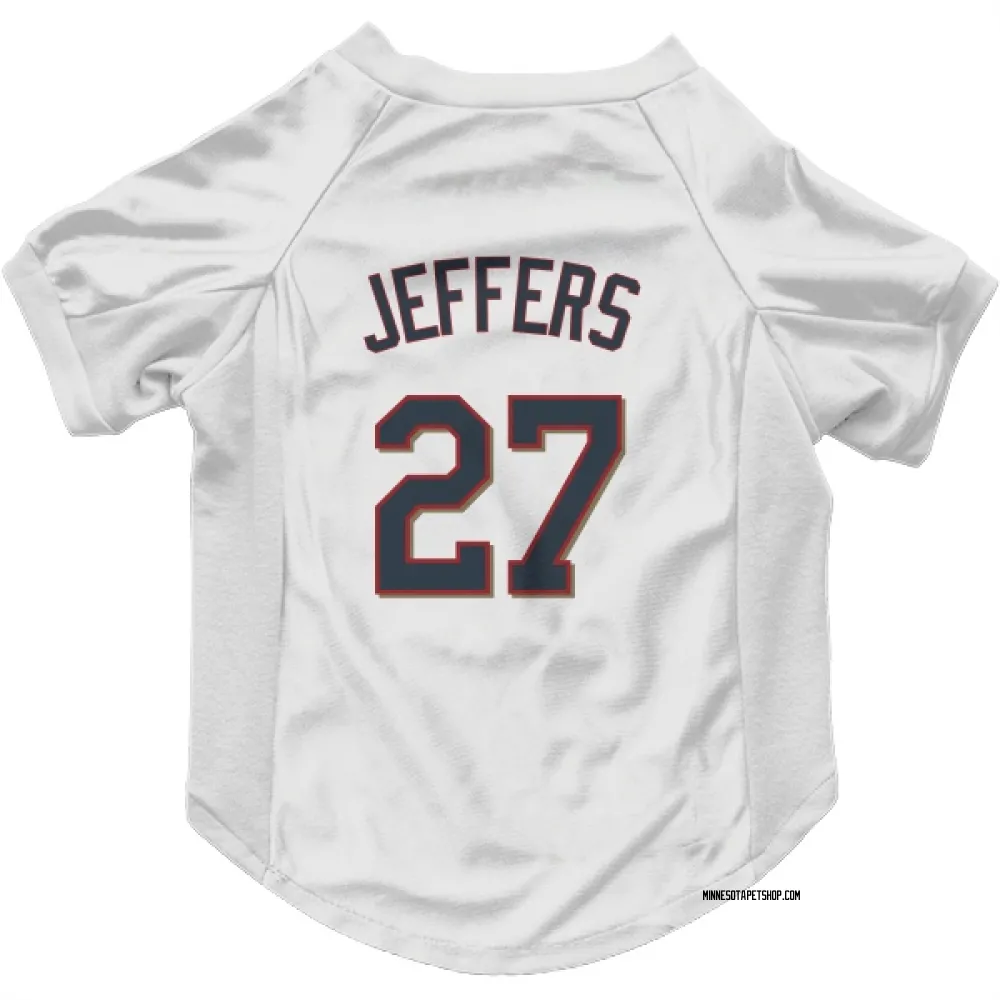 Minnesota Twins Ryan Jeffers White Pet Jersey for Dog & Cat