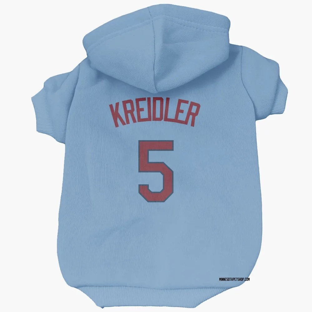 Minnesota Twins Ryan Kreidler Light Blue Pet Hoodie for Dog & Cat
