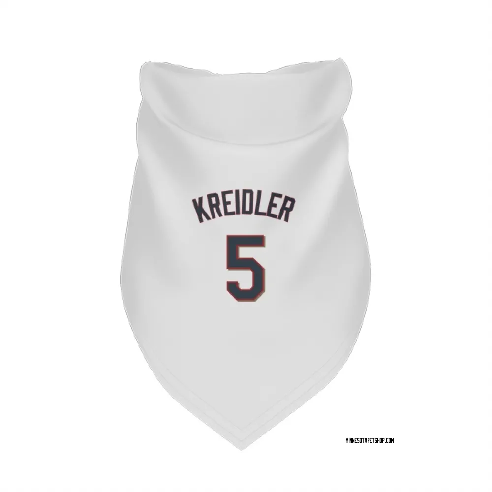 Minnesota Twins Ryan Kreidler White Pet Bandana for Dog & Cat