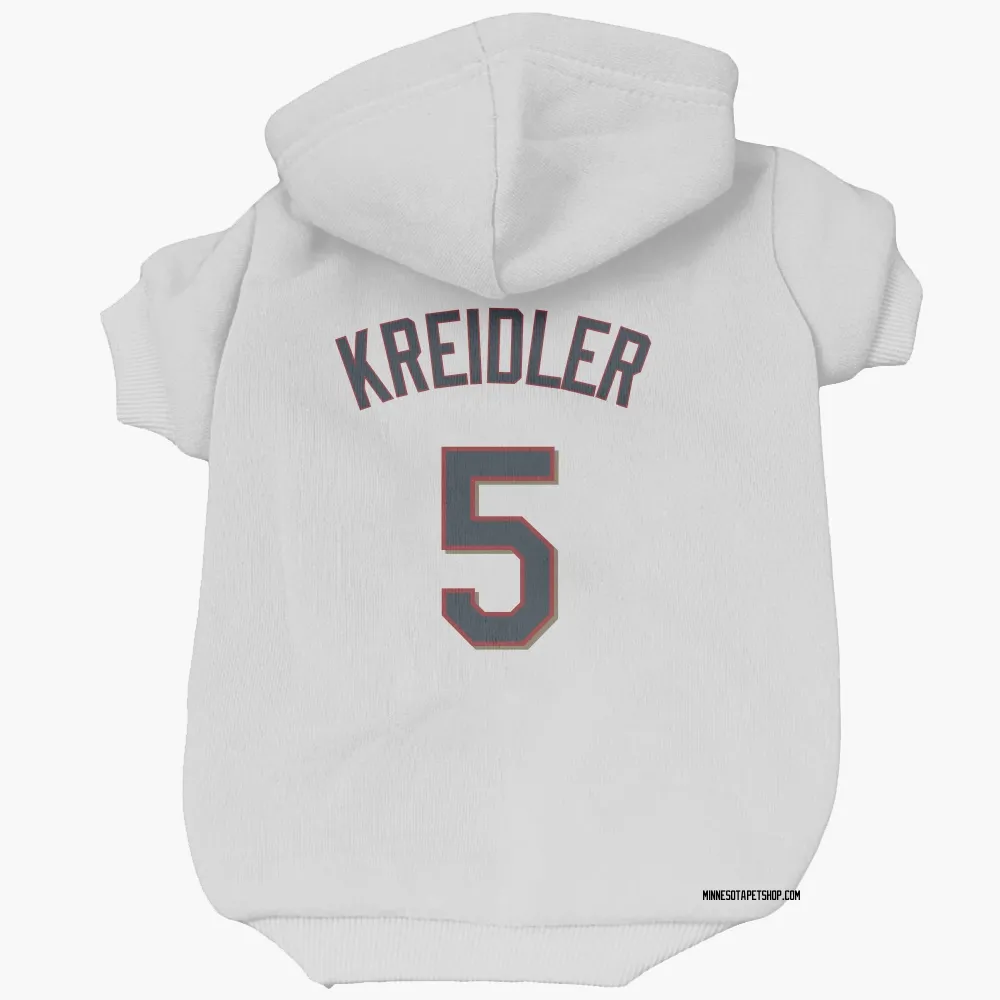 Minnesota Twins Ryan Kreidler White Pet Hoodie for Dog & Cat