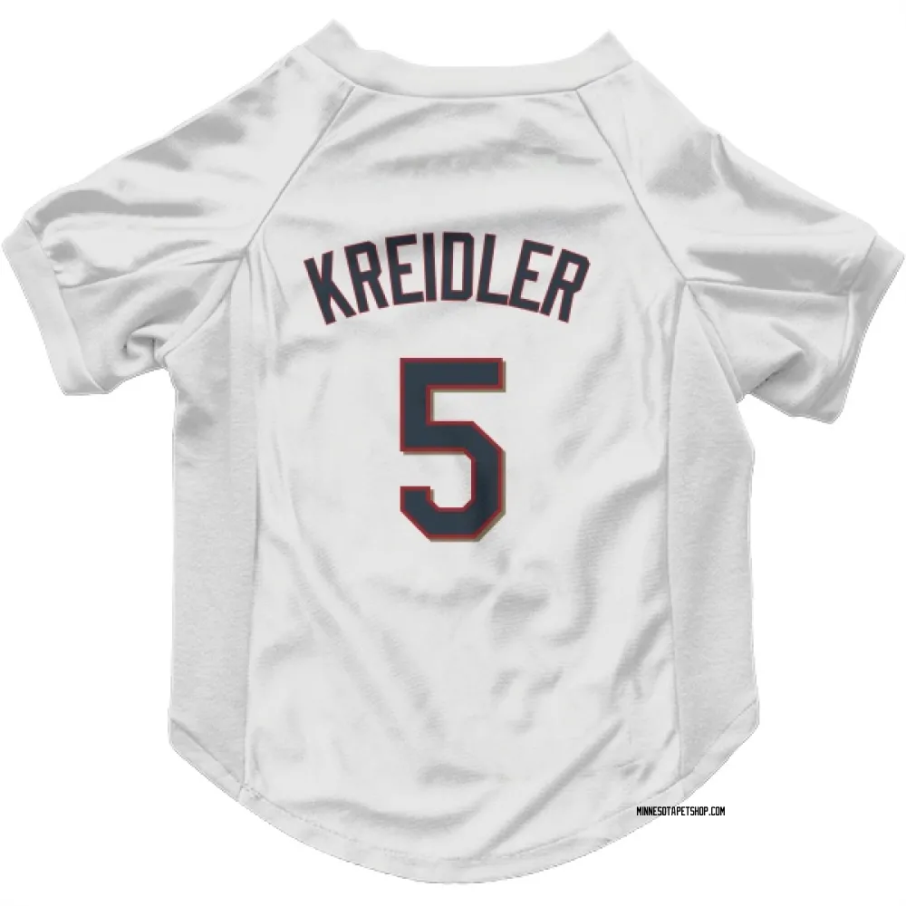 Minnesota Twins Ryan Kreidler White Pet Jersey for Dog & Cat