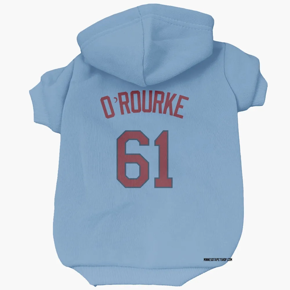 Minnesota Twins Ryan O'Rourke Light Blue Pet Hoodie for Dog & Cat