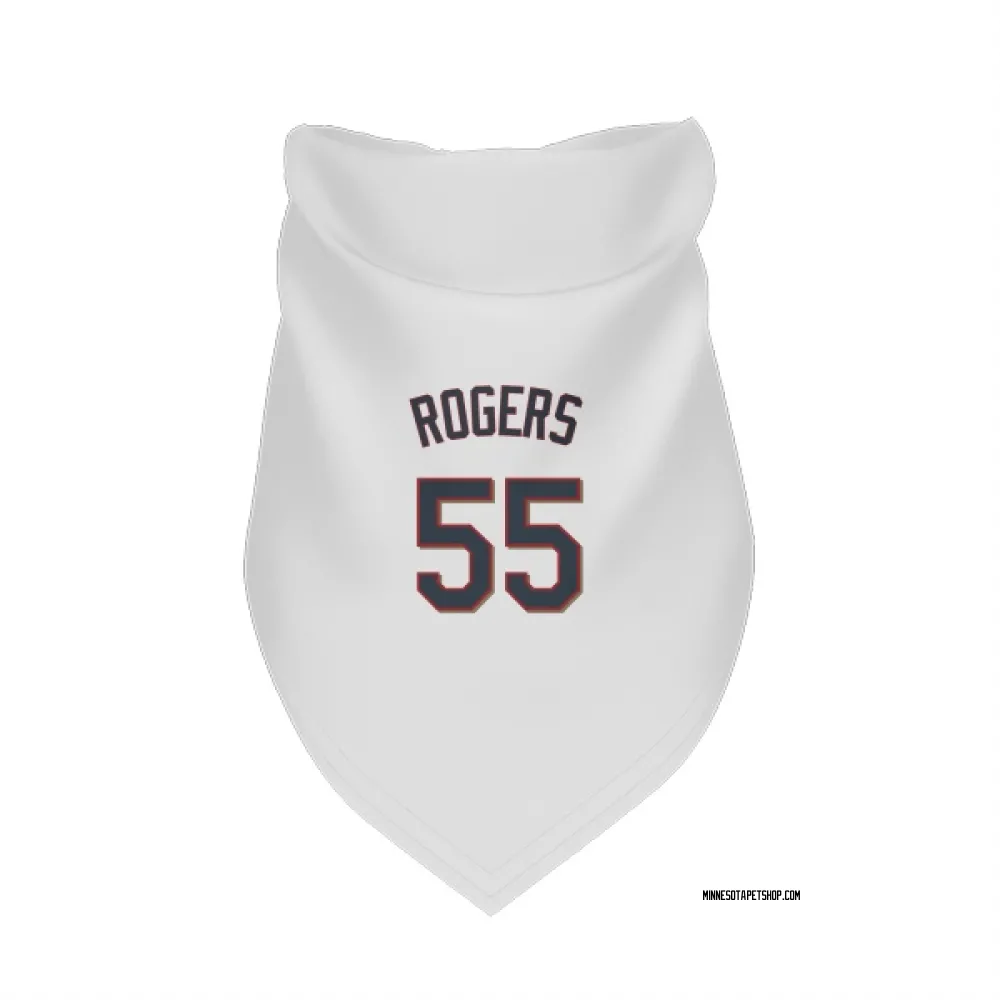 Minnesota Twins Taylor Rogers White Pet Bandana for Dog & Cat