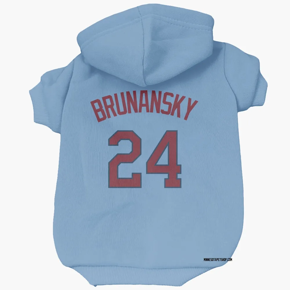 Minnesota Twins Tom Brunansky Light Blue Pet Hoodie for Dog & Cat