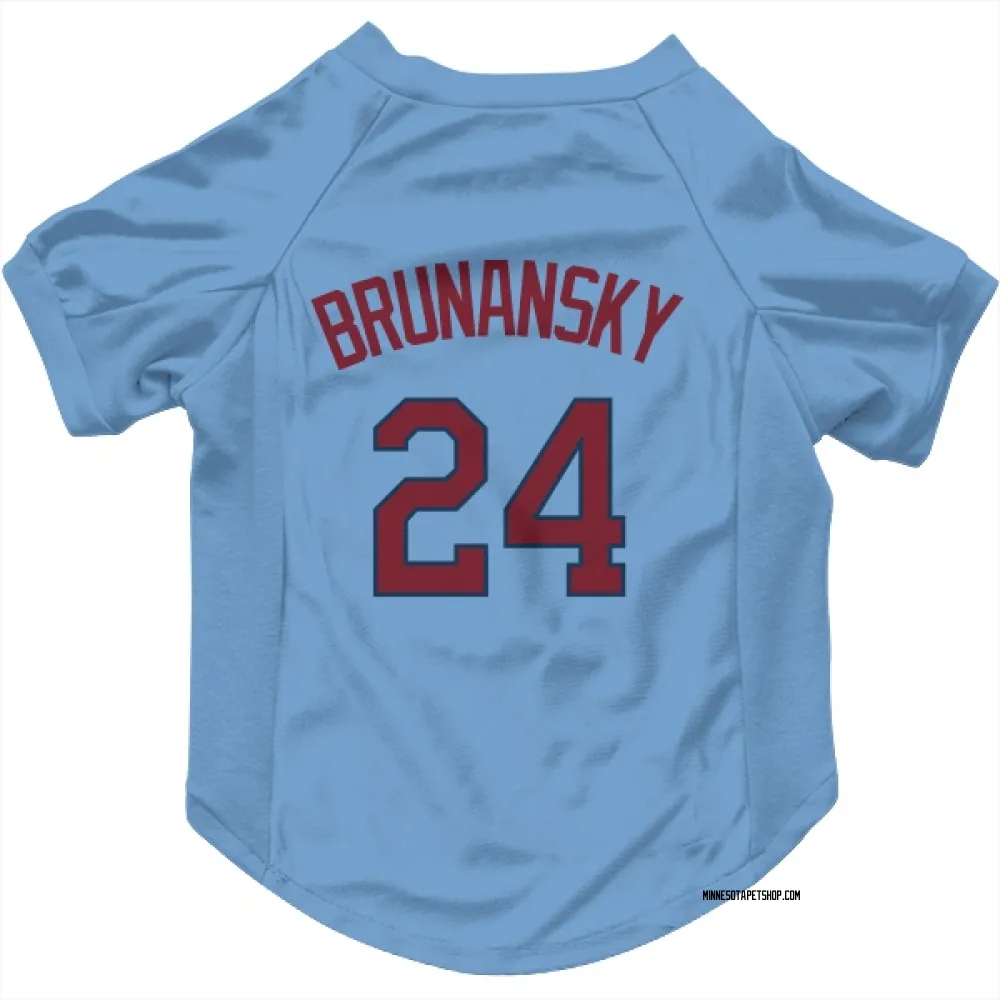 Minnesota Twins Tom Brunansky Light Blue Pet Jersey for Dog & Cat