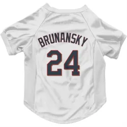 Minnesota Twins Tom Brunansky White Pet Jersey for Dog & Cat