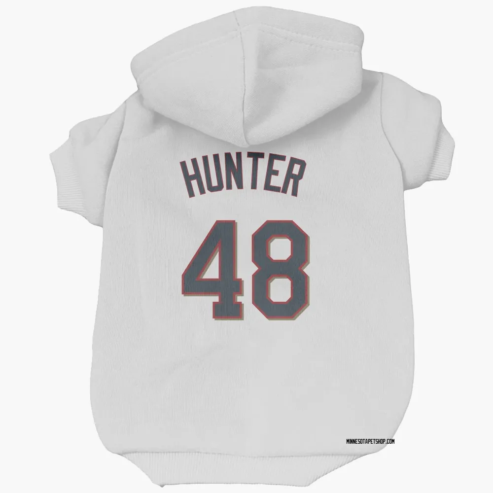Minnesota Twins Torii Hunter White Pet Hoodie for Dog & Cat