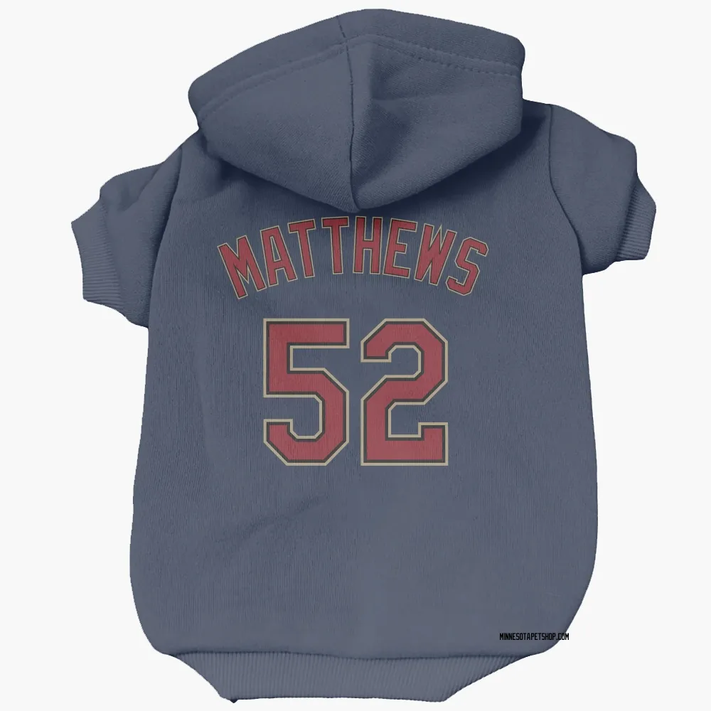 Minnesota Twins Zebby Matthews Navy Pet Hoodie for Dog & Cat