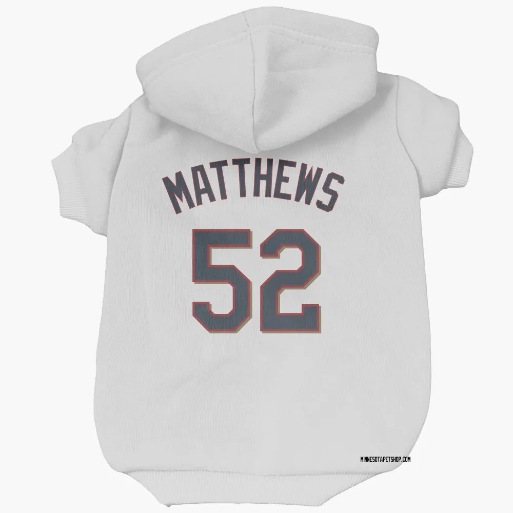 Minnesota Twins Zebby Matthews White Pet Hoodie for Dog & Cat